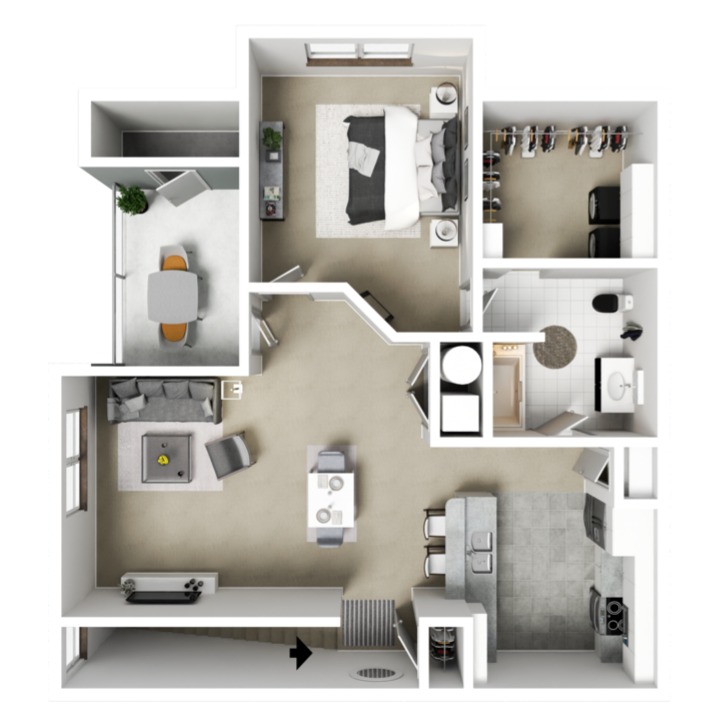 1 Bedroom Floor Plan